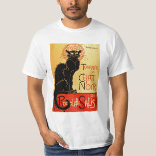 Vintage Art Nouveau Le Chat Noir Black Cat T-Shirt