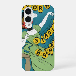 Vintage Art Nouveau, Livorno Senorita Dancing iPhone 16 Case