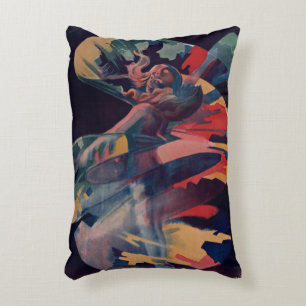 Vintage Art Nouveau, Loie Fuller at Folies Bergere Decorative Cushion