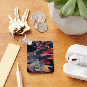 Vintage Art Nouveau, Loie Fuller at Folies Bergere Key Ring