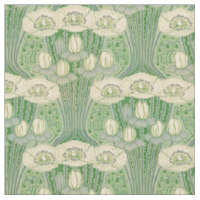 Vintage Art Nouveau Lotus and Poppies Pattern