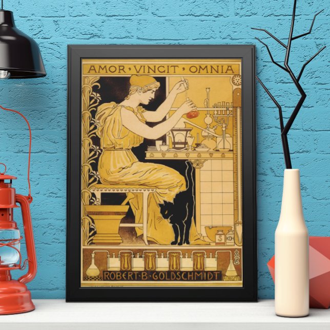 Vintage Art Nouveau, Love Conquers All Scientist Poster (Creator Uploaded)