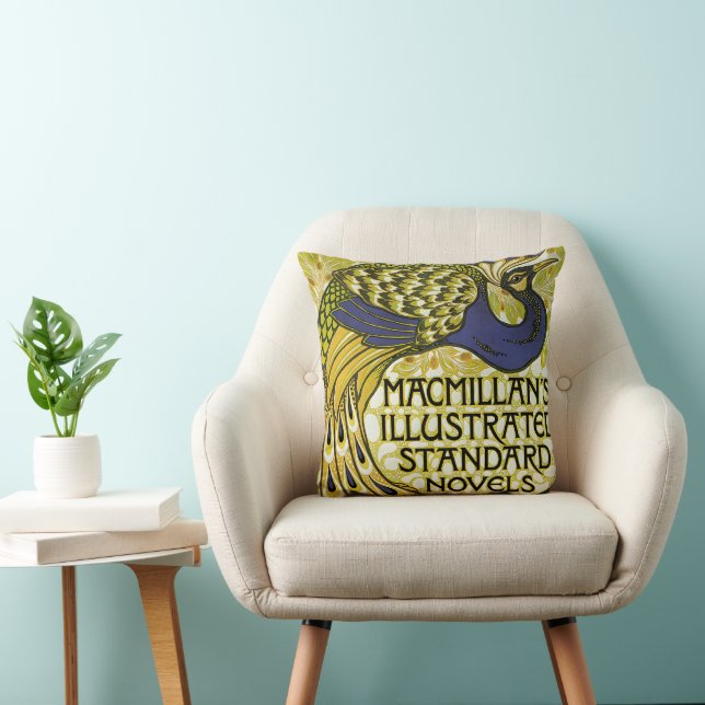 Vintage Art Nouveau, Macmillan's Peacock Feather Cushion (Chair)