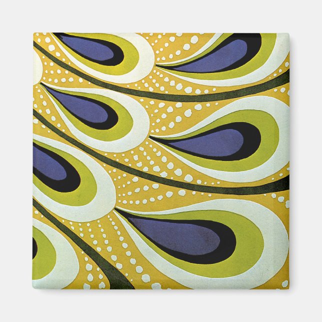 Vintage Art Nouveau, Macmillan's Peacock Feather Magnet (Front)