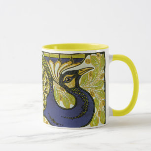 Vintage Art Nouveau, Macmillan's Peacock Feather Mug