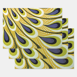 Vintage Art Nouveau, Macmillan's Peacock Feather Wrapping Paper Sheet