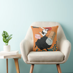 Vintage Art Nouveau Magazzini Italiani by Capiello Cushion