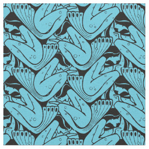 Vintage Art Nouveau Mermaid Pattern by K. Moser Fabric