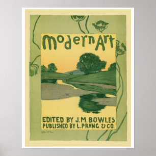 Vintage art Nouveau Modern Art Book cover Poster