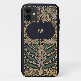 Vintage Art Nouveau Monogram iPhone 11 Case