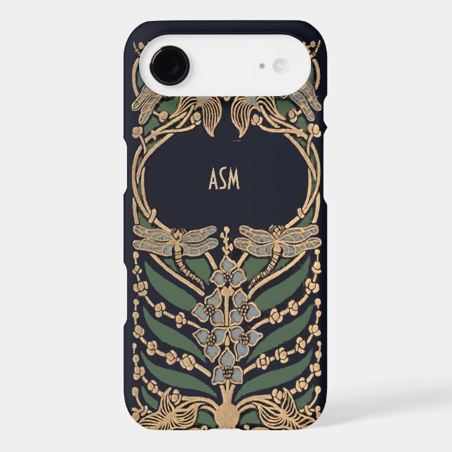 Vintage Art Nouveau Monogram Case-Mate iPhone Case (Back)