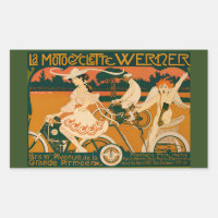 Vintage Art Nouveau Motorcycle Race poster