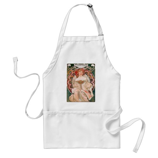 Vintage Art Nouveau Mucha Print Standard Apron