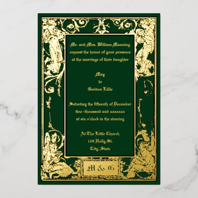 Vintage Art Nouveau Musical Fairies Border (Front)