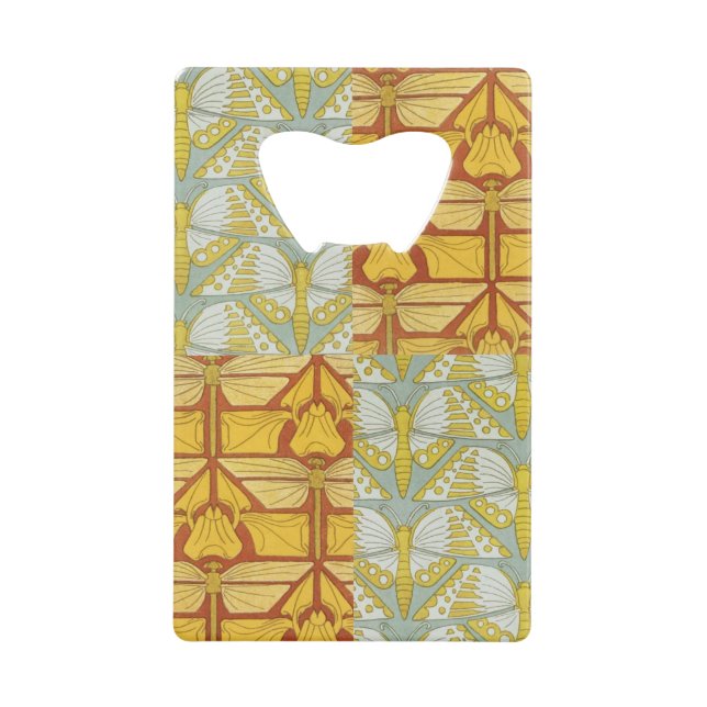 Vintage Art Nouveau Nature Grid Pattern Art (Front)