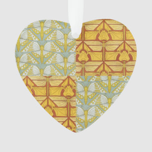 Vintage Art Nouveau Nature Grid Pattern Art Ornament
