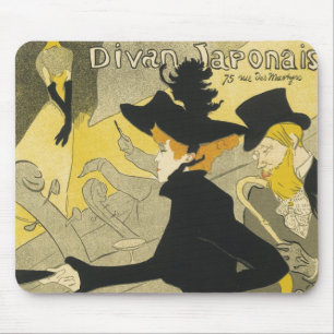 Vintage Art Nouveau Nightclub Cafe, Divan Japonais Mouse Pad