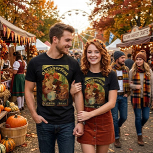 Vintage Art Nouveau Oktoberfest Template T-Shirt