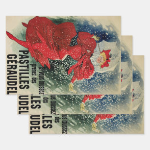 Vintage Art Nouveau Pastilles Geraudel Cough Drops Wrapping Paper Sheet