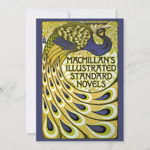 Vintage Art Nouveau, Peacock Feathers Invitation