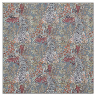 Vintage Art Nouveau Peacock & Fig by Walter Crane Fabric