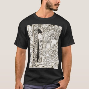 Vintage Art Nouveau Pretty Girl Metamorfoze T-Shirt