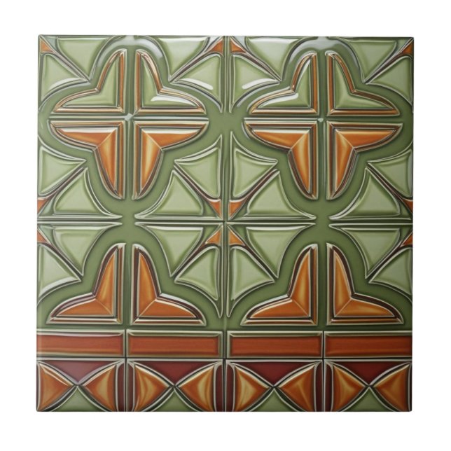 Vintage Art nouveau Reproduction Ceramic Tile (Front)