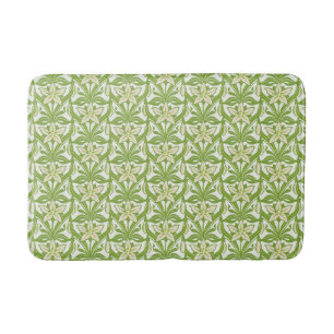 Vintage Art Nouveau snowdrop floral wallpaper Bath Mat