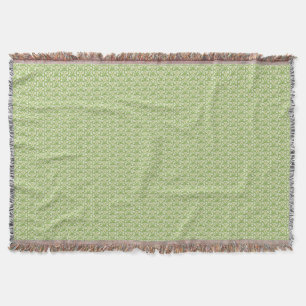 Vintage Art Nouveau snowdrop floral wallpaper Throw Blanket