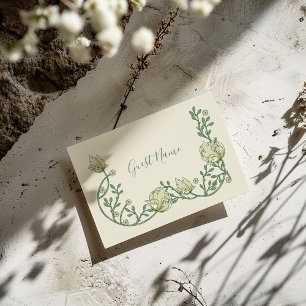 Vintage art nouveau style guest name place card