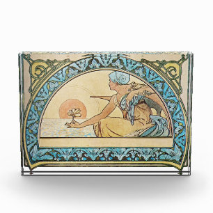 Vintage Art Nouveau sunset Photo Block