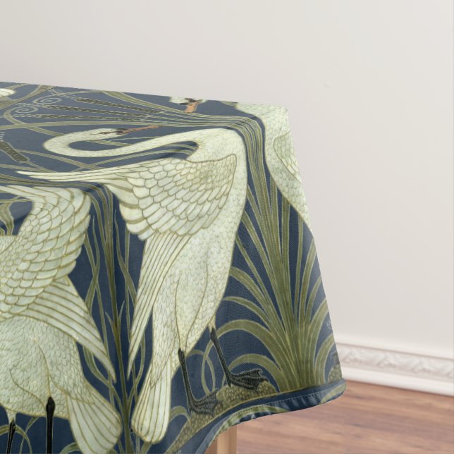 Vintage Art Nouveau Swans by Walter Crane Tablecloth (In Situ)