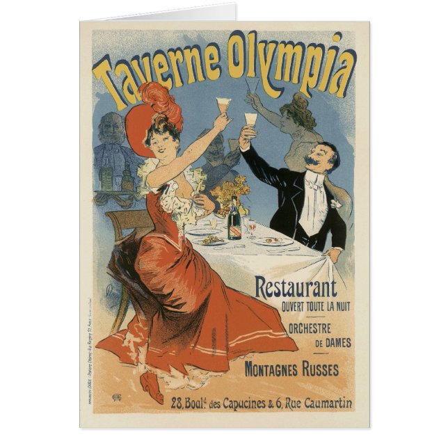 Vintage Art Nouveau, Taverne Olympia Restaurant (Front)