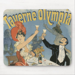 Vintage Art Nouveau, Taverne Olympia Restaurant Mouse Pad