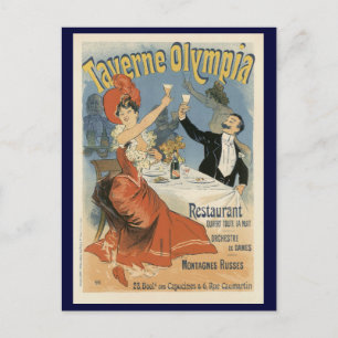 Vintage Art Nouveau, Taverne Olympia Restaurant Postcard