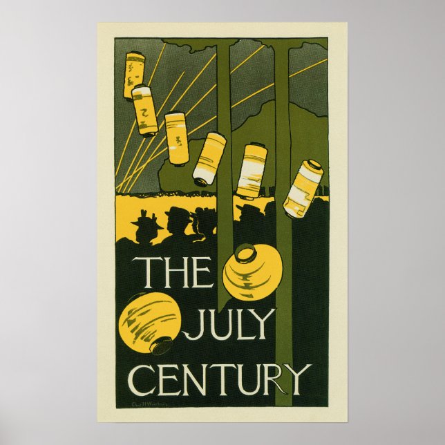 Vintage art nouveau The July Century Poster (Front)
