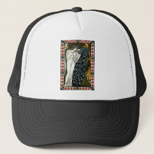 Vintage Art Nouveau, The Kiss by William Bradley Trucker Hat