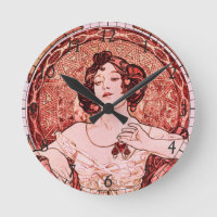 Vintage Art Nouveau The Ruby by Alphonse Mucha 