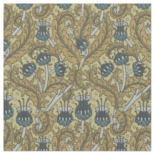 Vintage Art Nouveau Thistle Pattern 2 by Milesi Fabric