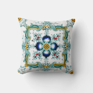 Vintage Art Nouveau Tile Cushion