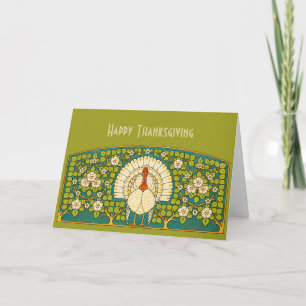 Vintage Art Nouveau Turkey Illustration Card