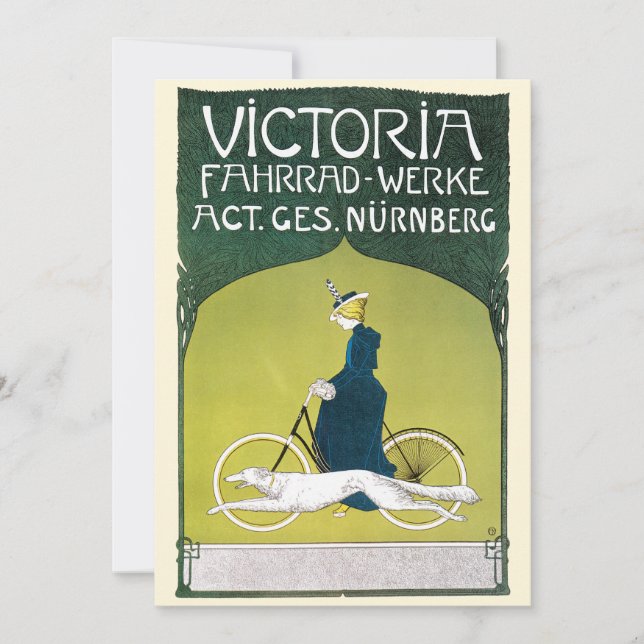 Vintage Art Nouveau, Victoria Fahrrad Werke, Rehm (Front)