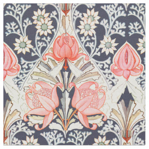 Vintage Art Nouveau Waratah & Flannel Pattern Fabric