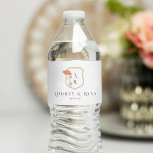 Vintage Art Nouveau Water Bottle Label