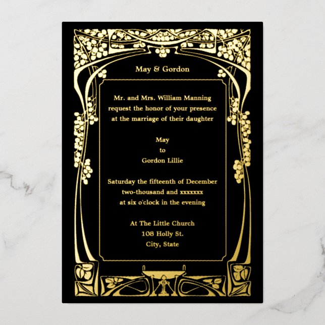 Vintage Art Nouveau Wedding (Front)