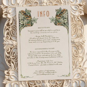 Vintage Art Nouveau Wedding Details Card