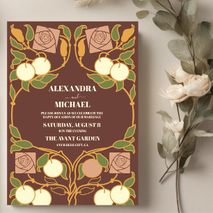 Vintage  Art Nouveau Wedding Invitation