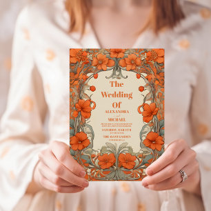 Vintage  Art Nouveau Wedding Invitation