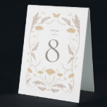 Vintage Art Nouveau Wedding Table Number Tent Card<br><div class="desc">This Wedding Table Number Tent Card from the Art Nouveau Collection showcases a beautiful vintage floral design that exudes modern elegance. Personalise it with your details easily and quickly. Simply press the 'customise it' button to further re-arrange and format the style and placement of the text.</div>