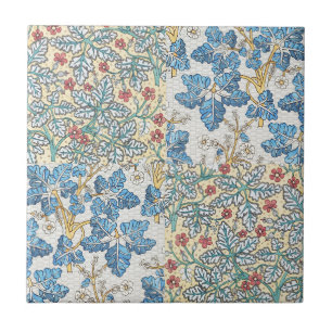 Vintage Art Nouveau Wild Geranium Floral Pattern Ceramic Tile